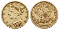 5 dolarów 1901 / S, San Francisco, złoto 8.31 g