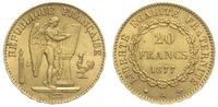 20 franków 1877 / A, Paryż, złoto 6.45 g, Fr. 59