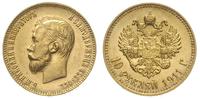 10 rubli 1911/ЭБ, Petersburg, złoto 8.62 g, za g