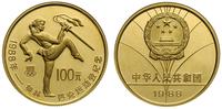 100 juanów 1988, Akrobatyka artystyczna, złoto "