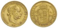 10 franków = 4 forinty 1890/KB, Kremnica, złoto 