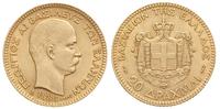 20 drachm 1884/A, Paryż, złoto 6.46 g, Fr. 18