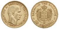 20 drachm 1884/A, Paryż, złoto 6.42 g, Fr. 18