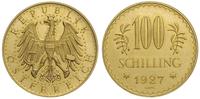 100 szylingów 1927, Wiedeń, złoto 23.49 g, Fr. 5
