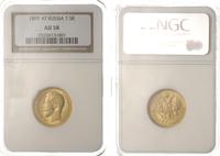 7 1/2 rubla 1897, Petersburg, złoto, moneta w pu