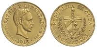 2 peso 1916, złoto 3.34 g, czyszczone, Fr. 6