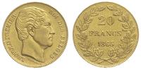 20 franków 1865, złoto 6.42 g, Fr. 411