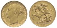 funt 1886, Melbourne, złoto 7.98, Spink 3857C
