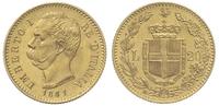 20 lirów 1881/R, Rzym, złoto 6.44 g