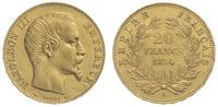 20 franków 1854/A, Paryż, złoto 6.43 g