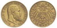 10 marek 1893/F, Stuttgart, złoto 3.94 g