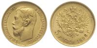 5 rubli 1899/FZ, Petersburg, złoto 4.29 g, Kazak