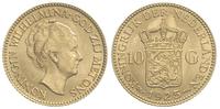 10 guldenów 1925, Utrecht, złoto 6.71 g, piękne,