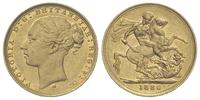 1 funt 1880/M, Melbourne, złoto 7.96 g, Spink 38