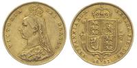 1/2 funta 1897, Londyn, złoto 3.96 g, Spink 3869