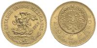 20 pesos 1959, Meksyk, złoto "900" 16.61 g, pięk