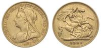 1/2 funta 1901, Londyn, złoto 3.94 g, Spink 3878