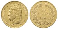 40 franków 1833/A, Paryż, złoto 12.84 g, Gadoury
