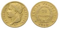 20 franków 1812/A, Paryż, złoto 6.29 g, Gadoury 