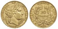 20 franków 1851/A, Paryż, złoto 6.43 g, Gadoury 