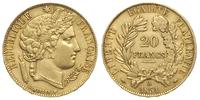 20 franków 1851/A, Paryż, złoto 6.43 g, Gadoury 