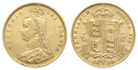 1/2 funta 1892, Londyn, złoto 3.96 g, Fr. 393