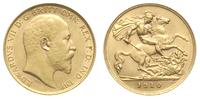 1/2 funta 1910, Londyn, złoto 3.95 g, Fr. 405