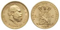 10 guldenów 1888, Utrecht, złoto 6.70 g, rzadki 