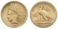 10 dolarów 1908/S, San Francisco, złoto 16.70 g,