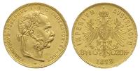 8 florenów = 20 franków 1878, Wiedeń, złoto 6.46