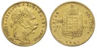 8 forintów = 20 franków 1889, Kremnica, złoto 6.