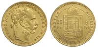 8 forintów = 20 franków 1883, Kremnica, złoto 6.