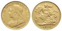 1/2 funta 1900, Londyn, złoto 3.95 g, Spink 3878