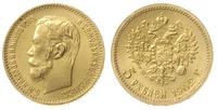 5 rubli 1902/АР, Petersburg, złoto 4.30 g, wyśmi