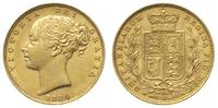 1 funt 1884/M, Melbourne, złoto 7.97 g, Spink 38