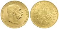 100 koron 1915, Wiedeń, nowe bicie, złoto 33.85 