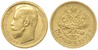 15 rubli 1897/АГ, Petersburg, złoto 12.88 g, Kaz