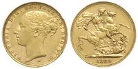 1 funt 1883/M, Melbourne, złoto 7.97 g, Spink 38
