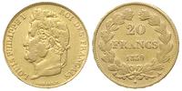 20 lirów 1839/A, Paryż, złoto 6.43 g
