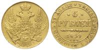 5 rubli 1839/АЧ, Petersburg, złoto 6.53 g, Bitki