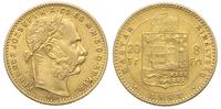 20 franków = 8 forintów 1891/KB, Kremnica, patyn