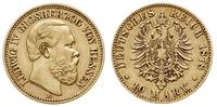 10 marek 1878/H, Darmstadt, złoto 3.93 g, Jeager