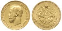 10 rubli 1903, Petersburg, złoto 8.59 g, Kazakov
