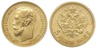 5 rubli 1902, Petersburg, złoto 4.29 g, Kazakov 