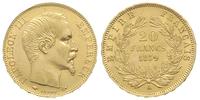 20 franków 1859/A, Paryż, złoto 6.40 g
