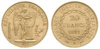 20 franków 1891/A, Paryż, złoto 6.45 g