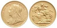 1 funt 1895/M, Melbourne, złoto 7.97 g