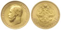 10 rubli 1903 / AP, Petersburg, złoto 8.60 g, Ka