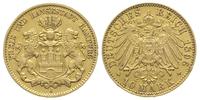 10 marek 1896/J, Hamburg, złoto 3.96 g, minimaln