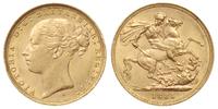 1 funt 1885/S, Sydney, złoto 7.99 g, Spink 3855